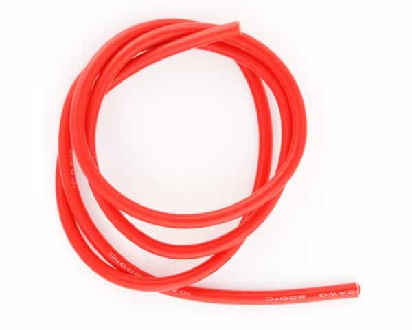 Cable électrique 5,27mm² silicone rouge - 1m (BEEC3010R)