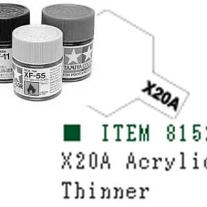 81520-X20A Peinture Tamiya 10 ml – Diluant acrylique (T2MX20A)